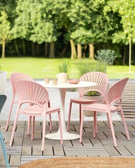 Beliani OSTIA Set van 4 stoelen Roze