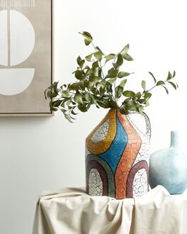 Beliani PUTRAJAYA - Decoratieve vaas - Meerkleurig - Terracotta Multicolor