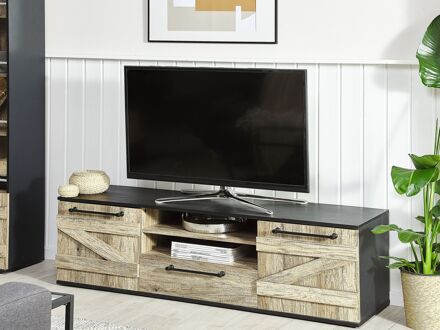 Beliani SALTER TV-meubel lichte houtkleur Bruin