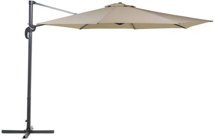 Beliani SAVONA - Cantilever parasol-Beige-Polyester