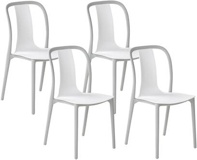 Beliani SPEZIA Set van 4 stoelen grijs