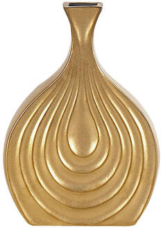 Beliani THAPSUS - Decoratieve vaas - Goud - 25 cm - Keramiek