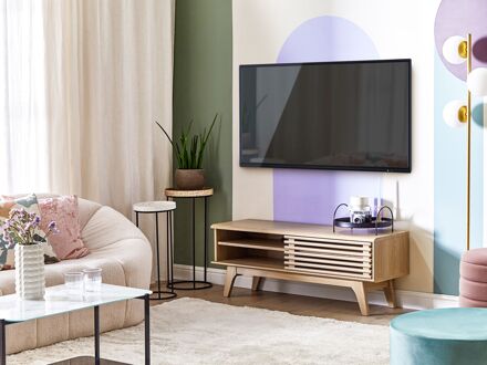 Beliani TOLEDO TV-meubel lichte houtkleur Bruin