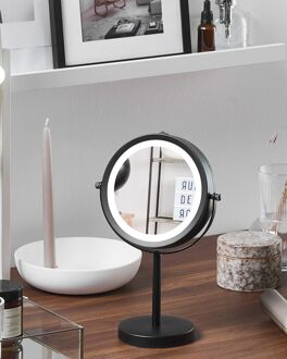 Beliani TUCHAN - make-up spiegel - Zwart - IJzer