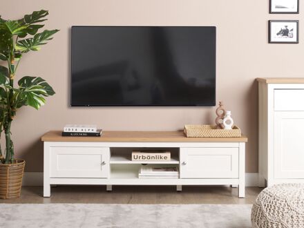 Beliani TV-meubel lichthout/wit ATOCA Lichte houtkleur