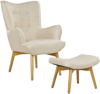 Beliani VEJLE - Fauteuil-Beige-Polyester