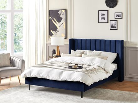 Beliani VILETTE Bed Blauw 140x200