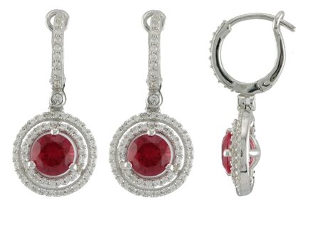 'Belina' Dames 925 Sterling Zilveren Dangle Oorbellen - Zilver ZO-7049