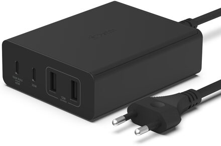 Belkin Boost↑Charge™ GaN Pro Adapter 4 poorts - USB -A (2x) en USB-C (2x) - 108W - Zwart - One size