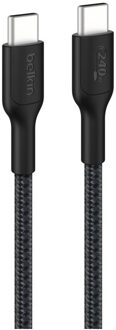 Belkin BoostCharge Pro Braided USB-C naar USB-C kabel - 1 meter - Zwart - 1m