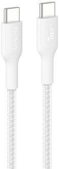 Belkin BoostCharge Pro Braided USB-C naar USB-C kabel - 2 meter - Wit - 2m
