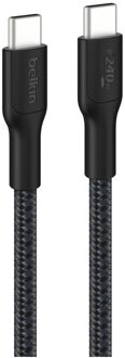 Belkin BoostCharge Pro Braided USB-C naar USB-C kabel - 3 meter - Zwart - One size