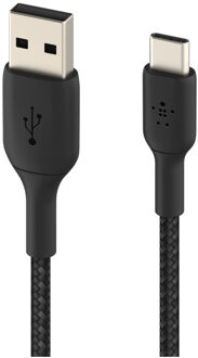 Belkin Braided C-A 0.15M Oplader Zwart