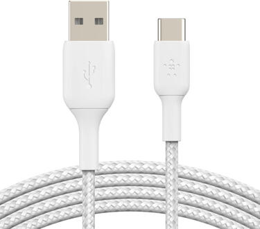 Belkin Braided C-A 1M Oplader Wit