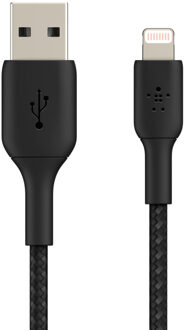 Belkin Braided USB-A-naar-Lightning 1 Meter Zwart