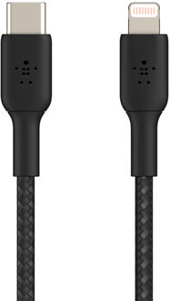 Belkin Braided USB-C-naar-Lightning 2 Meter Zwart