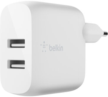 Belkin Dual USB-A Charger - 24W Oplader Wit