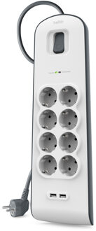 Belkin Surge Protector 8 outlet 2 meter 2x usb