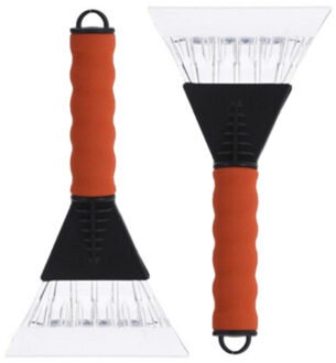 Bell 2x stuks ijskrabber/raamkrabber rood kunststof met foam grip 26 x 13 cm - IJskrabbers