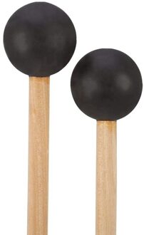 Bell Hamers Glockenspiel Sticks, Rubber Hamer Percussie Met Houten Handvat, 15 Inch Lange (Zwart)