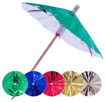 Bella 60x Gekleurde parasols prikkers 10 cm - Cocktailprikkers