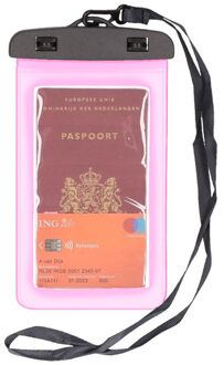 Bella Bellatio Design waterdicht documententasje / waardevolle spullenhoesje - Roze - Telefoonhoesjes