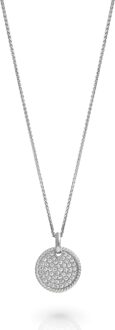 'Bella' Dames 925 Sterling Zilver Set: Ketting + Oorbellen - Zilver SET-7565