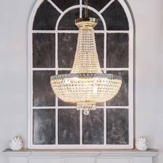 Bella kroonluchter, goudkleurig, kristal, Ø 50 cm helder, goud