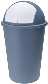 Bella Prullenbak - blauw - met deksel - 50 liter - Vuilnisbak/afvalbak