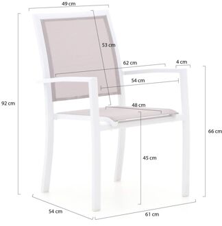 Bellagio Anzio/Lodola ø150cm dining tuinset 6-delig stapelbaar - Laagste prijsgarantie! Wit
