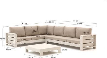 Bellagio Avolo hoek loungeset 3-delig links - Laagste prijsgarantie! Taupe