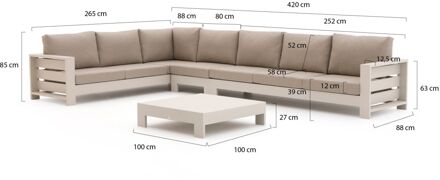 Bellagio Avolo hoek loungeset 4-delig links 7-zits - Laagste prijsgarantie! Taupe