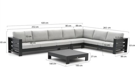 Bellagio Avolo hoek loungeset 4-delig rechts - Laagste prijsgarantie! Grijs