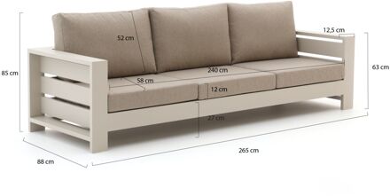 Bellagio Avolo lounge tuinbank 3-zits 265cm - Laagste prijsgarantie! Taupe