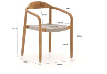 Bellagio Berbaro/Bruca 220cm dining tuinset 7-delig stapelbaar - Laagste prijsgarantie! Bruin