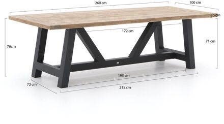 Bellagio Bresimo 260cm picknickset 3-delig - Laagste prijsgarantie! Grijs