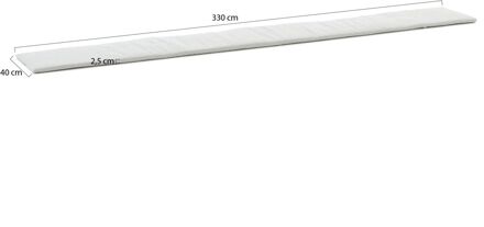 Bellagio Bresimo bankkussen 330x40cm - Laagste prijsgarantie! Grijs