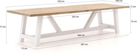 Bellagio Bresimo dining tuintafel 330x100cm - Laagste prijsgarantie! Bruin
