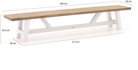 Bellagio Bresimo picknickbank 260x40x45,5cm - Laagste prijsgarantie! Bruin