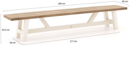 Bellagio Bresimo picknickbank 260x40x45,5cm - Laagste prijsgarantie! Bruin