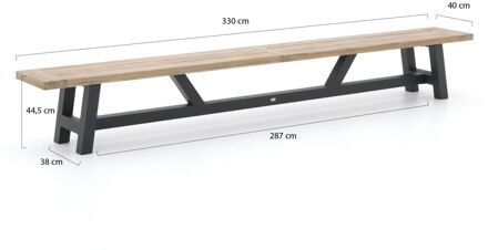 Bellagio Bresimo picknickbank 330x40x44,5cm - Laagste prijsgarantie! Bruin