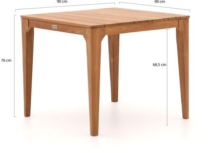 Bellagio Bruca dining tuintafel 90x90x76cm - Laagste prijsgarantie! Bruin