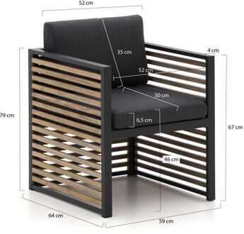 Bellagio Cadora 240cm dining tuinset 7-delig - Laagste prijsgarantie! Grijs