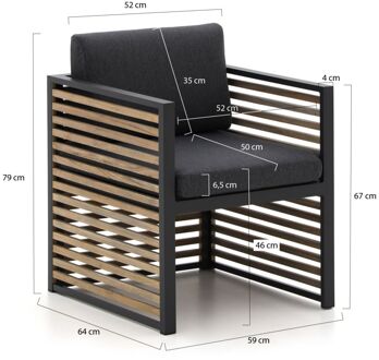 Bellagio Cadora dining tuinstoel - Laagste prijsgarantie! Grijs