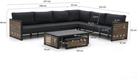 Bellagio Cadora hoek loungeset 4-delig rechts - Laagste prijsgarantie! Grijs