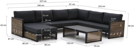 Bellagio Cadora hoek loungeset 4-delig rechts - Laagste prijsgarantie! Grijs