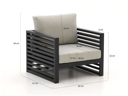 Bellagio Cadora lounge tuinstoel - Laagste prijsgarantie! Grijs