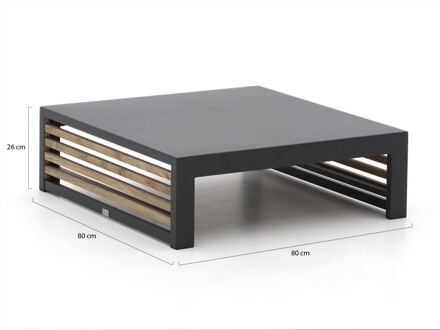 Bellagio Cadora lounge tuintafel 80x80x26cm - Laagste prijsgarantie! Grijs