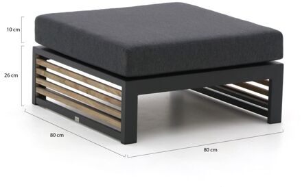 Bellagio Cadora lounge voetenbank 80x80x36cm - Laagste prijsgarantie! Grijs