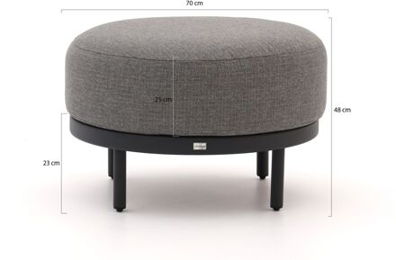 Bellagio Calizzano lounge voetenbank Ø 70cm - Laagste prijsgarantie! Zwart